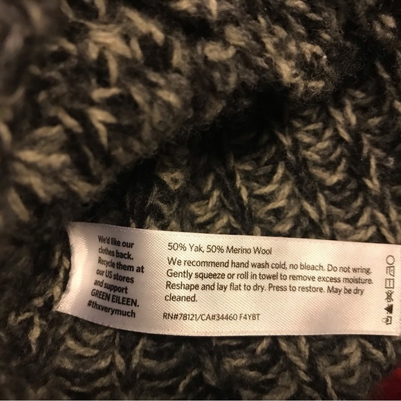 Eileen Fisher Tweedy Yak Merino Wool Blend Knit Sweater Vest Full Zip - Picture 3 of 8